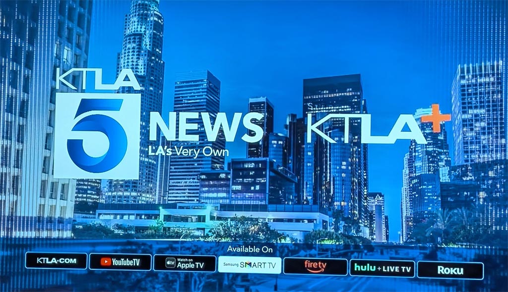 Screenshot of KTLA+ news app