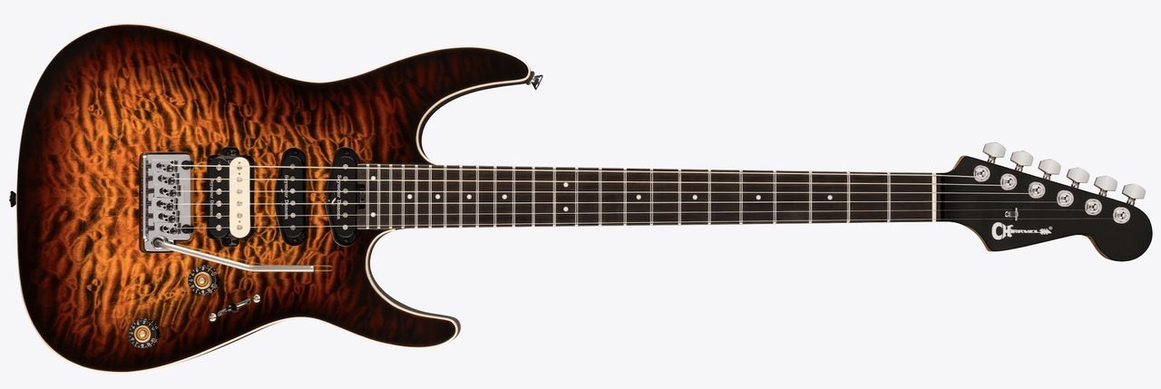Four of Charvel's new-for-2026 Pro-Mod Plus Dinky DK24 models