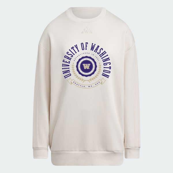 Washington Huskies Women's Exclusive 3-Stripes Oversized Crew