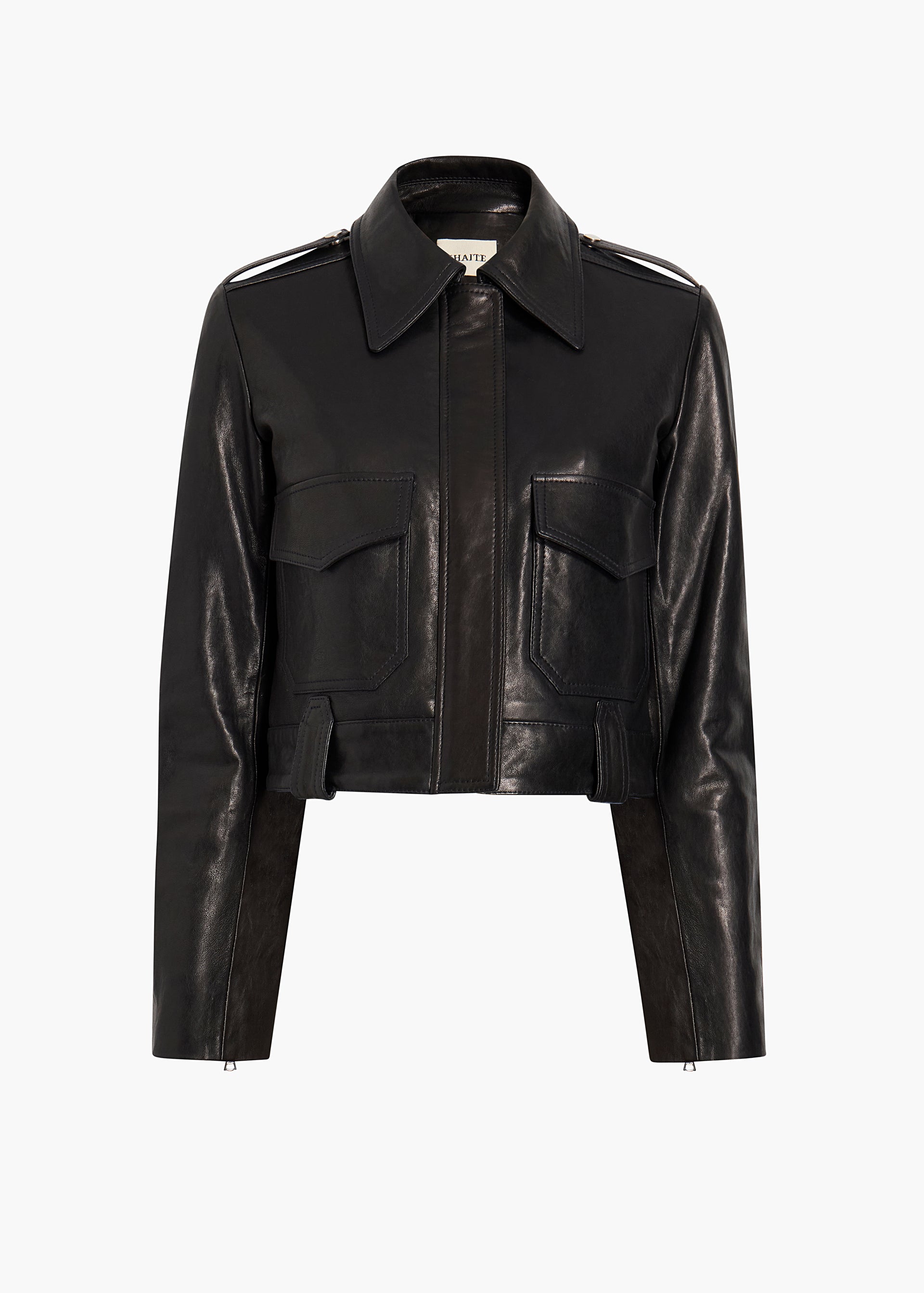 Cordelia Jacket in Black Leather - 0 / Black / 100% Calf Leather