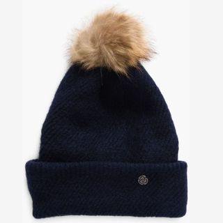 Nacy beanie hat with a pom pom bobble