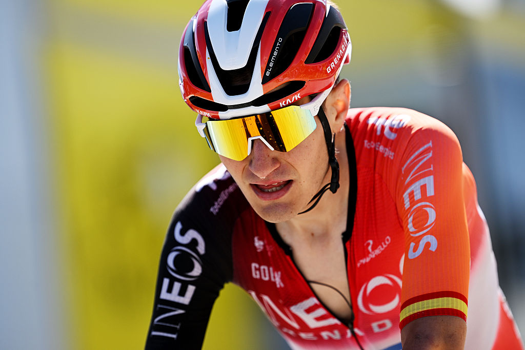  MONT VENTOUX, FRANCE - JULY 22: Carlos Rodriguez of Spain and Team INEOS Grenadiers crosses the finish line during the 112th Tour de France 2025, Stage 16 a 171.5km stage from Montpellier to Mont Ventoux 1902m / #UCIWT / on July 22, 2025 in Mont Ventoux, France. (Photo by Tim de Waele/Getty Images)