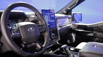 ford f150 lightning electric truck interior