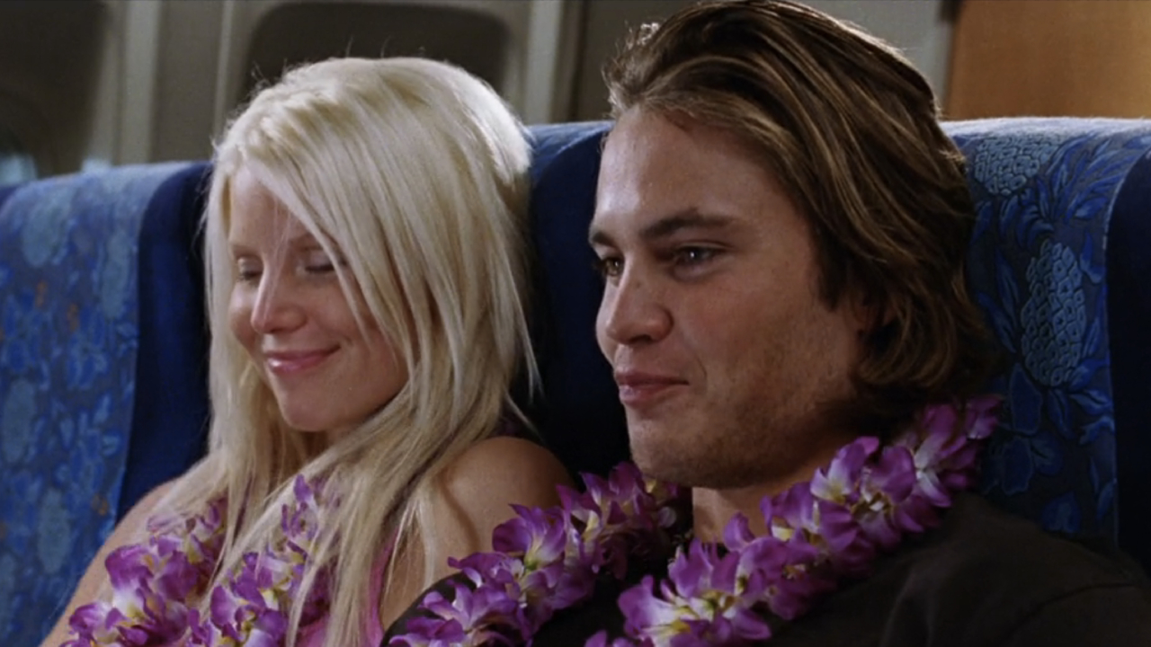Samantha McLeod and Taylor Kitsch in Snakes on a Plane