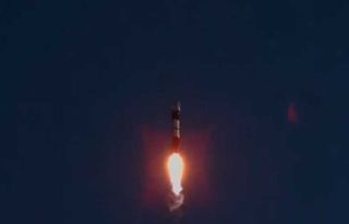 Firefly Aerospace's Alpha rocket lifts off on its debut launch from Vandenberg Space Force Base in California on Sept. 2, 2021. The rocket failed 2 minutes, 30 seconds into the flight. 