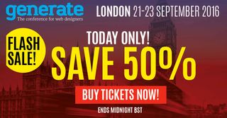 Hurry! Book your Generate London ticket today and save 50%