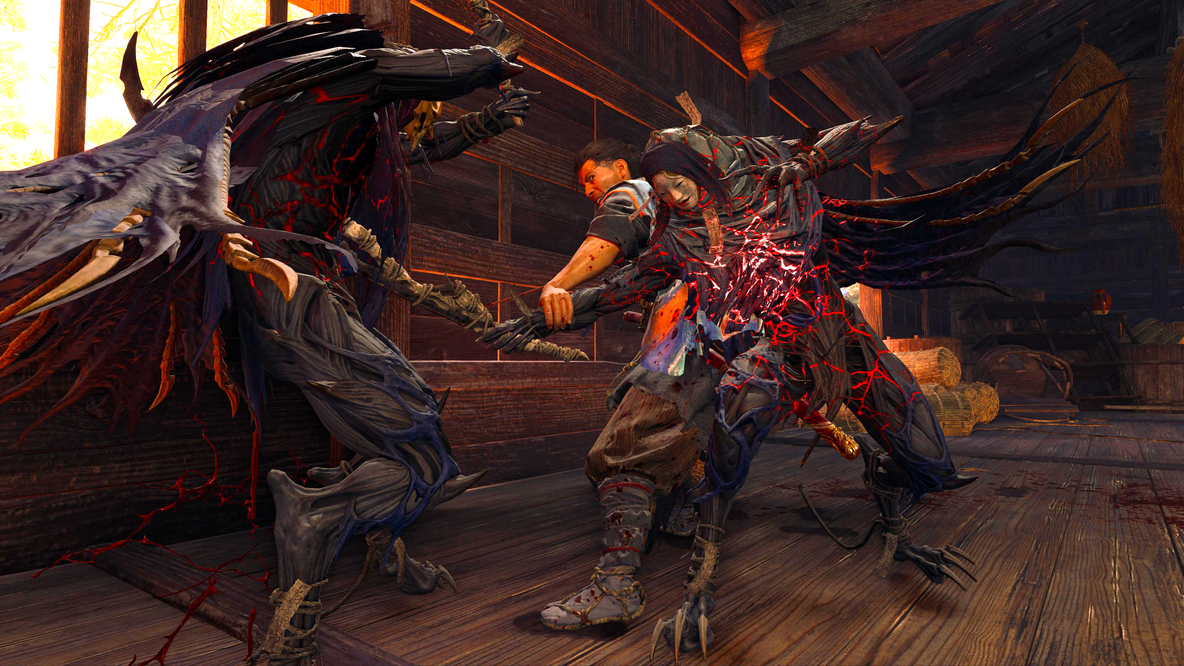 screens from a fantasy samurai game