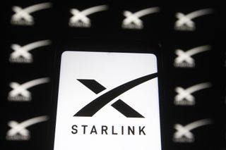 Starlink logo on phone