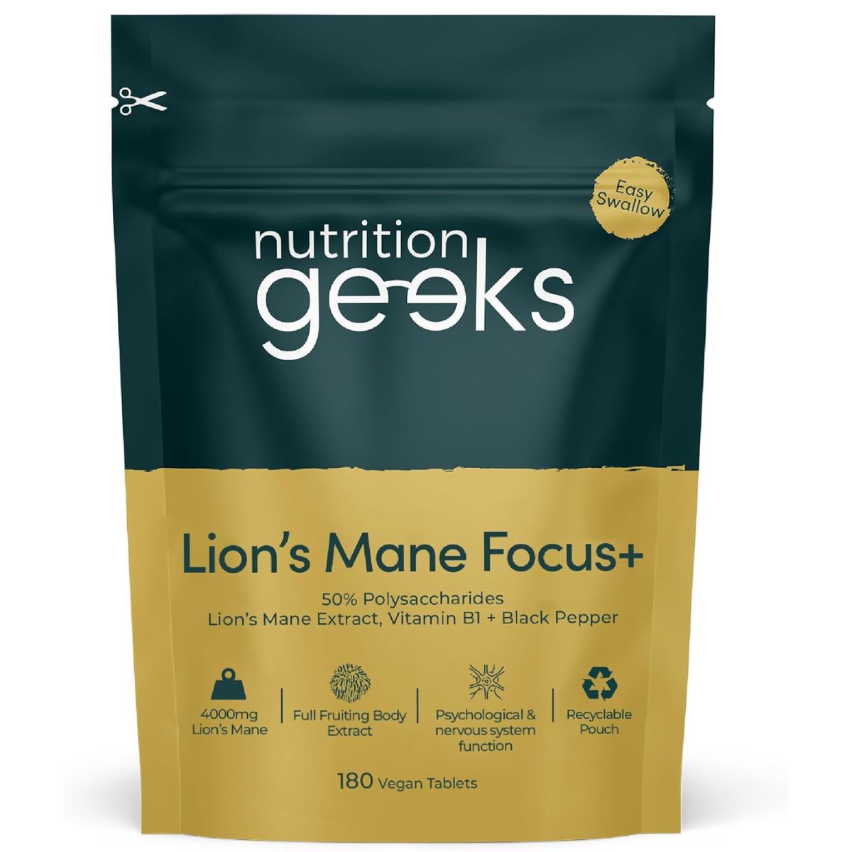 Lions Mane Supplement 4000mg with Vitamin B1