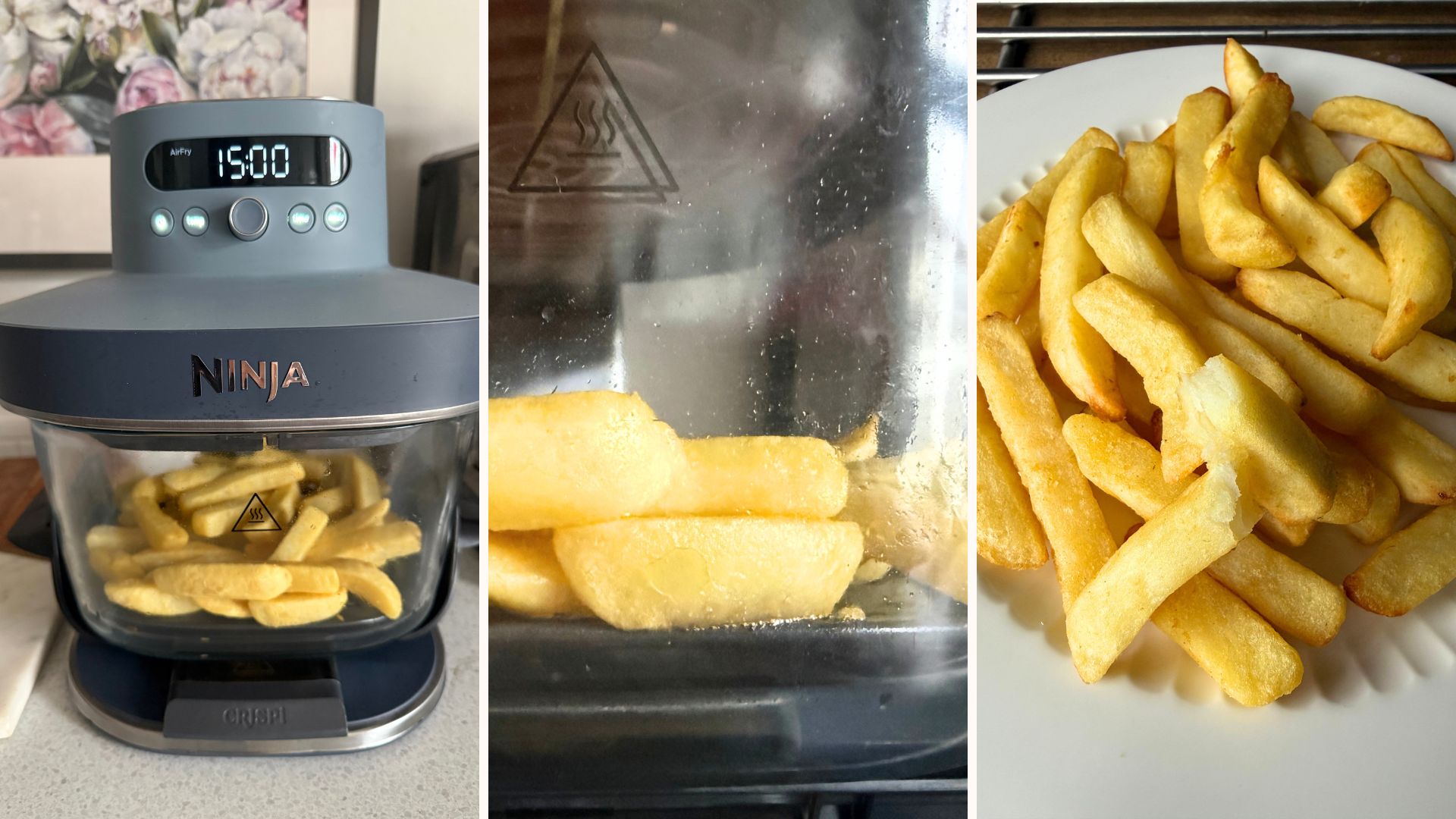 using the Ninja Crispi Pro Countertop Glass Air Fryer to cook