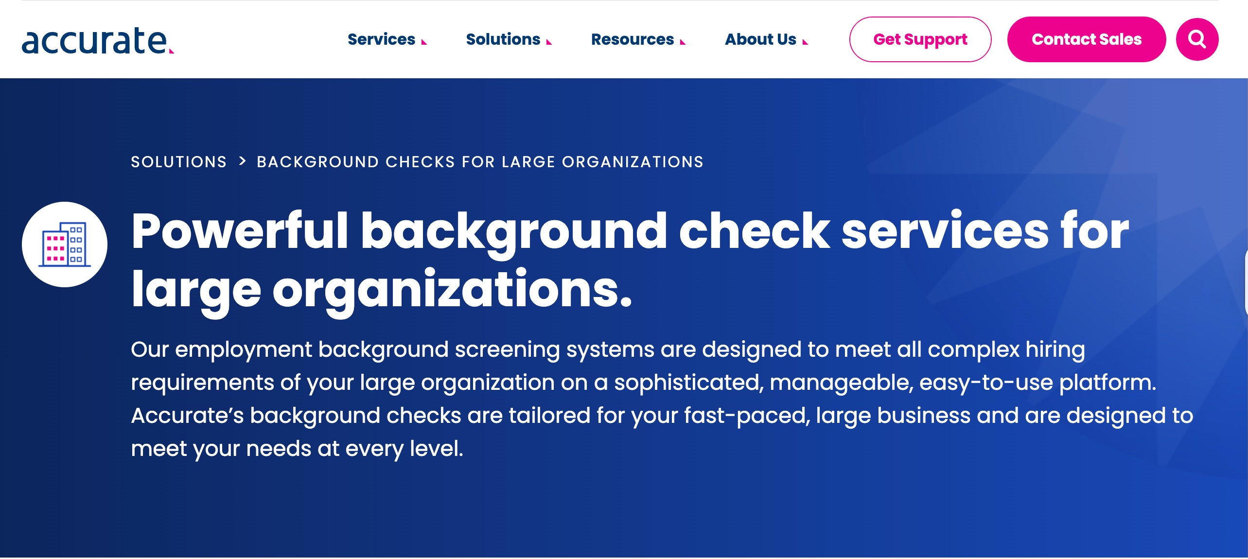 Accurate background check summary
