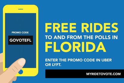 Get a free ride to the polls in Florida.