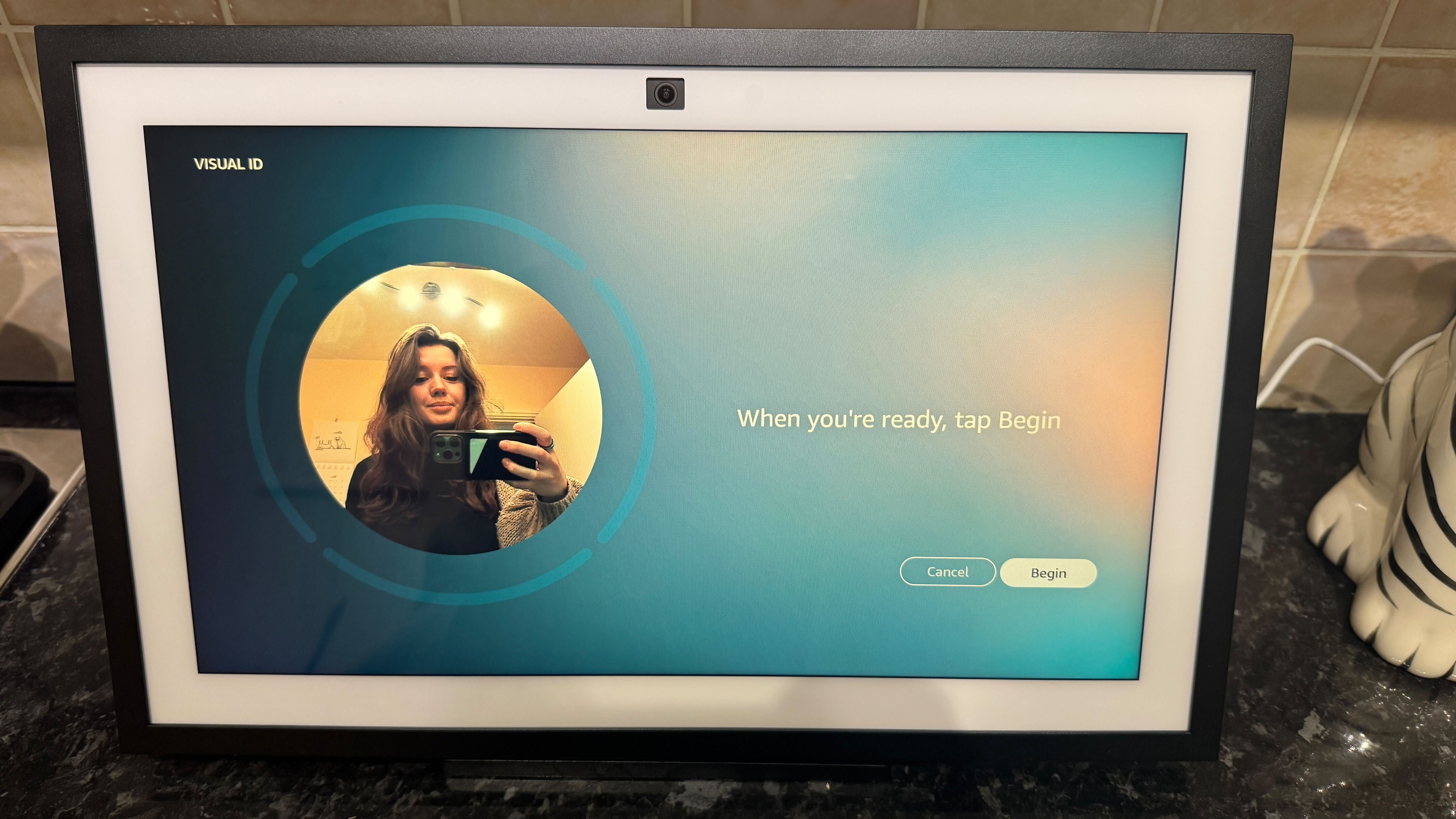 Echo Show 15 (2024) setting up Visual ID