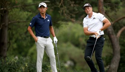 Hovland and Morikawa tee off