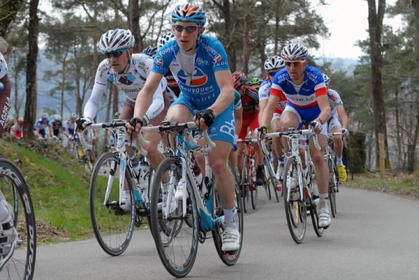 Cyril Gautier (Bbox Bouygues T&eacute;l&eacute;com) and French champion Dimitri Champion (Ag2R - La Mondiale).