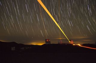 Three Lasers and Light Pollution