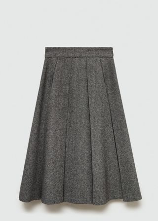 Marbled Wool Pleated Skirt - Women | Mango Usa