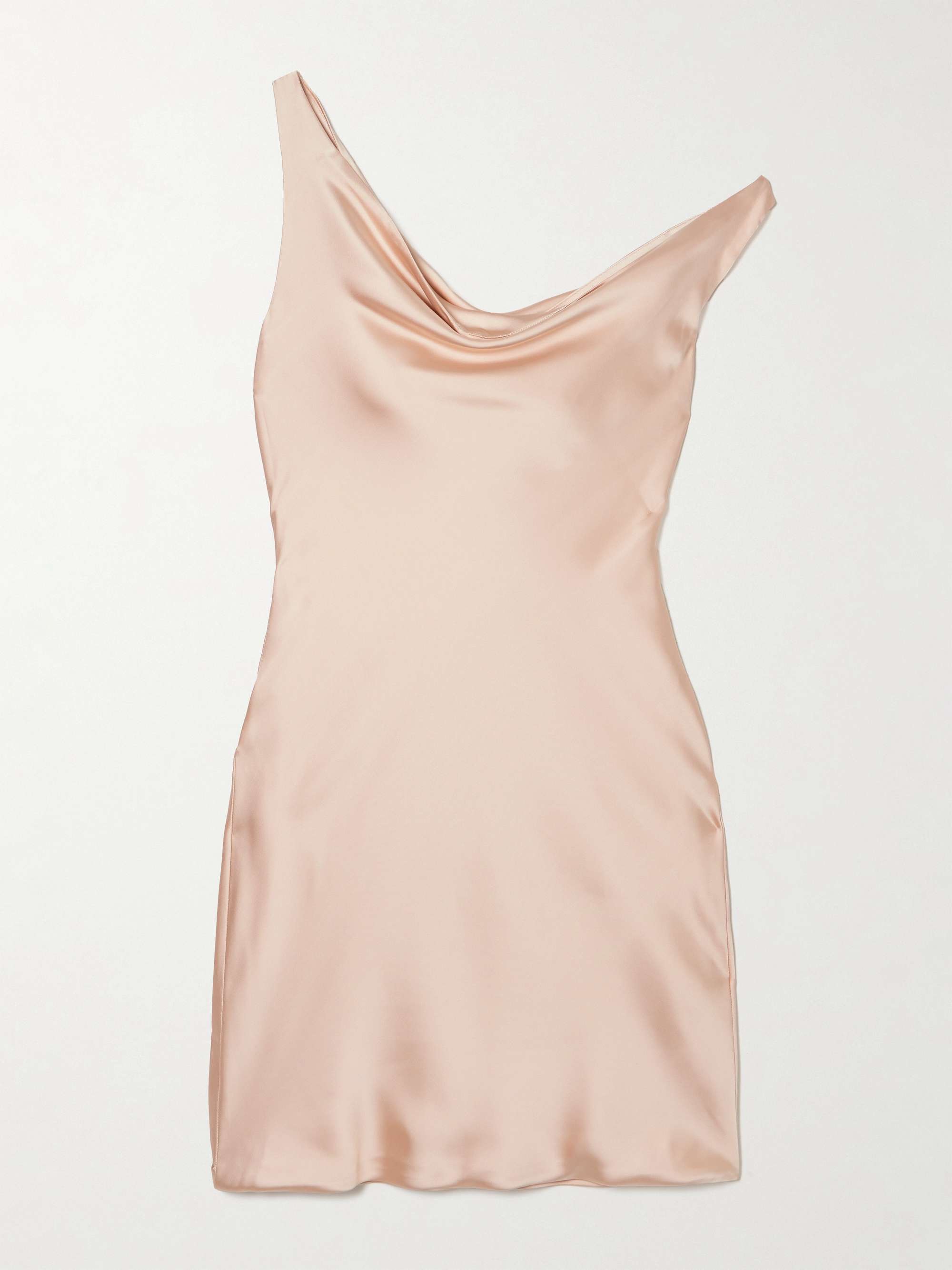 Maria Off-The-Shoulder Draped Satin Mini Dress