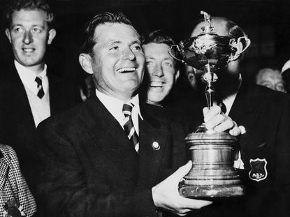 Dai Rees with the Ryder Cup 1957