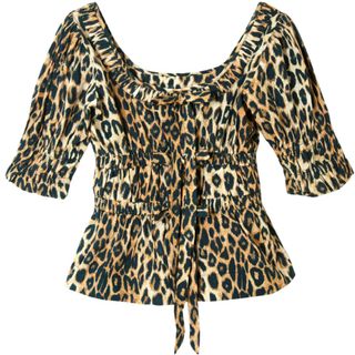 Bianca Ruffle Blouse - Leopard