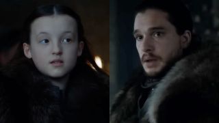 Bella Ramsey and Kit Harrington in Game of Thrones.