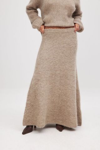 NA-KD, Wool Blend Knitted Maxi Skirt (xs-Xl)