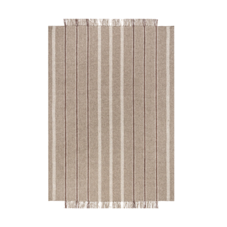 Toluca Striped Wool Rug | Taupe