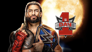 WWE Day 1 poster with Roman Reigns