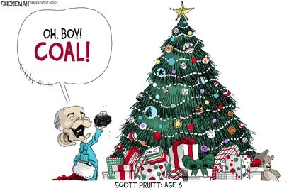 Political cartoon U.S. Scott Pruitt EPA coal
