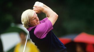 Greg Norman takes a shot at the 1984 US Open