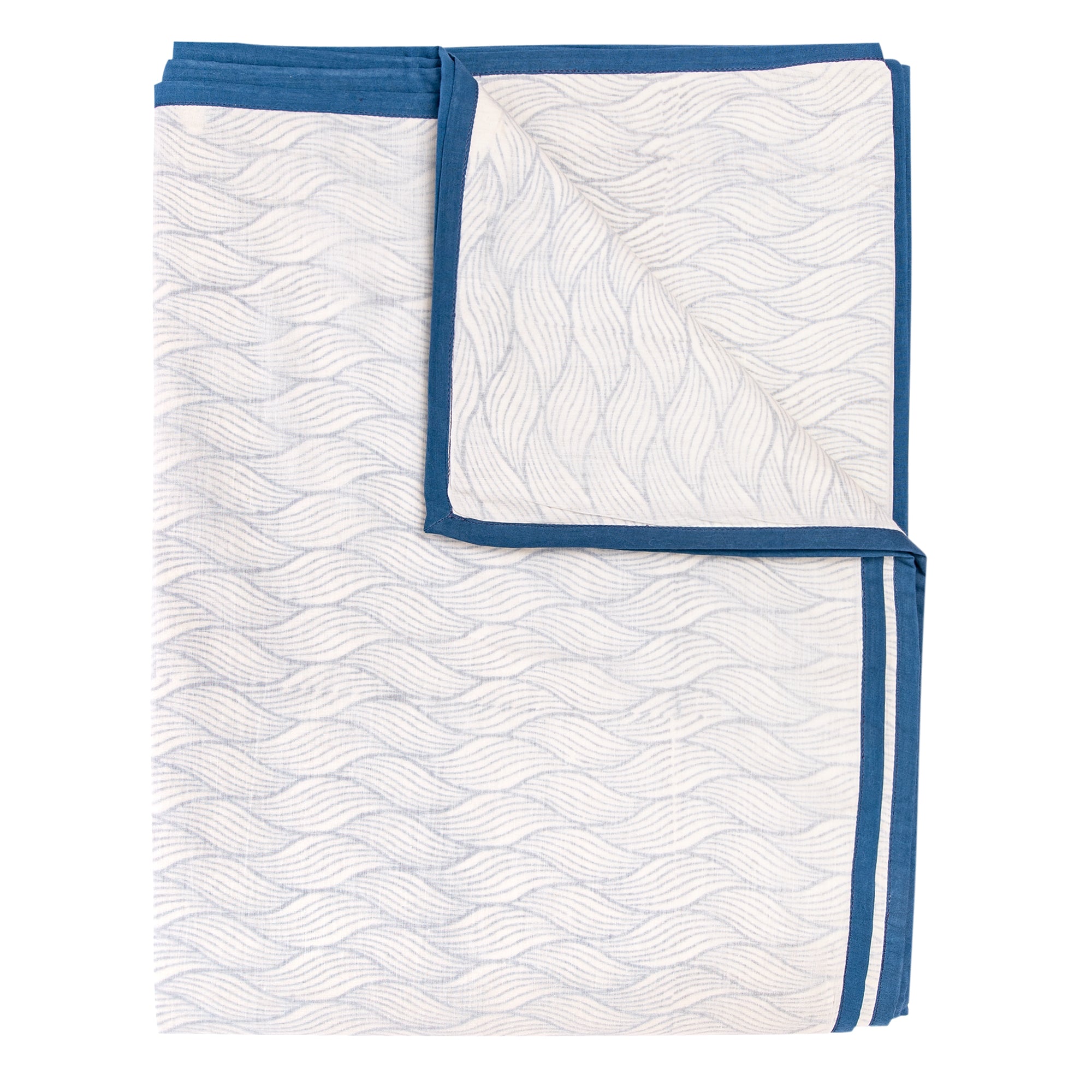 Japanese Wave Indigo Dohar - Queen Size