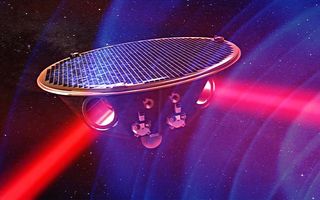 The proposed LISA mission will detect gravitational waves in space using a trio of satellites that employ lasers to measure the changes in their relative distance caused by gravitational waves.