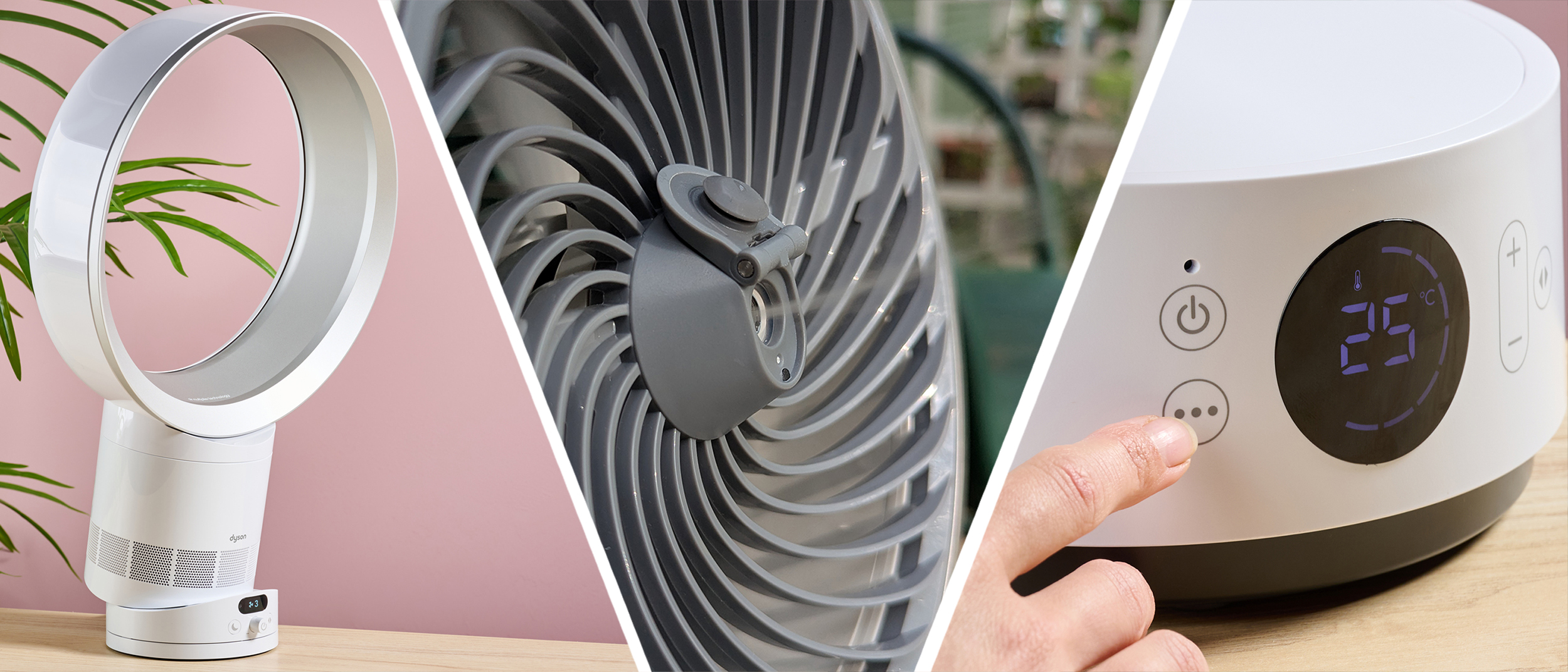 Three desktop fans