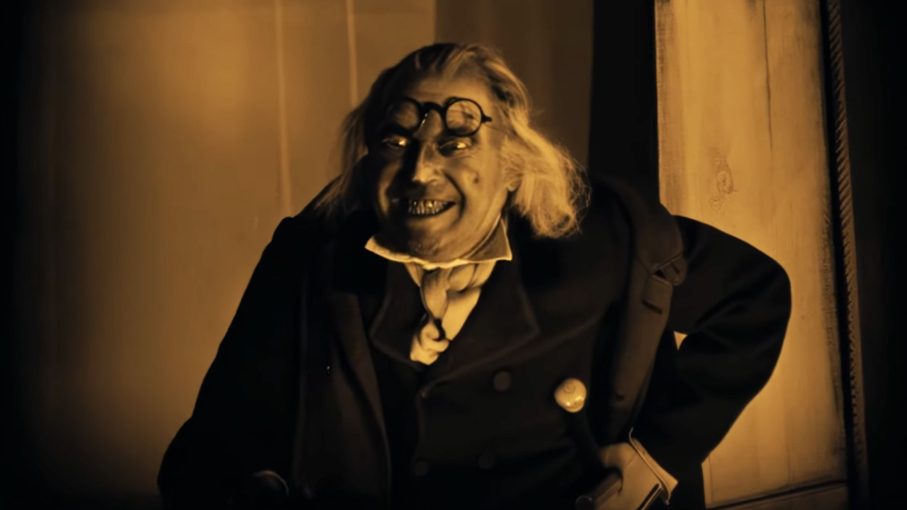 Werner Krauss&amp;nbsp;as Dr. Caligari and Conrad Veidt as Cesare in the seminal horror film The Cabinet of Dr. Caligari (1920)