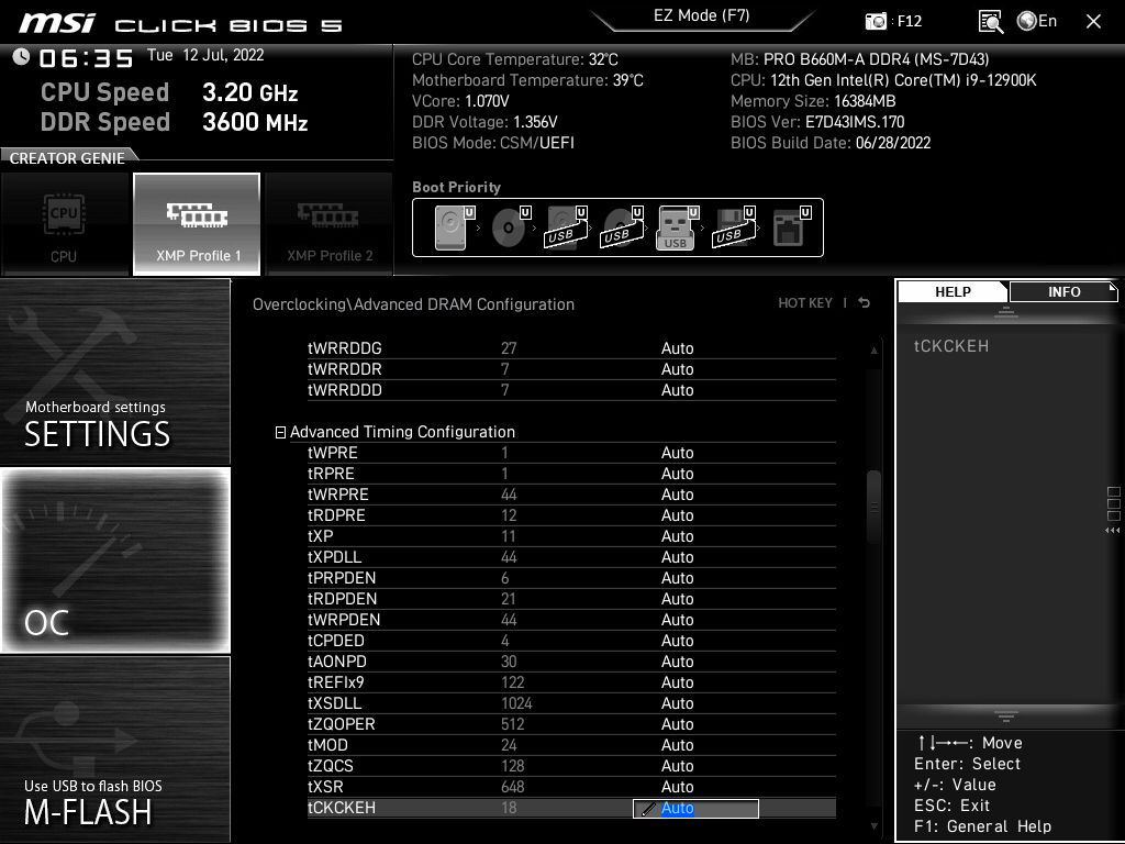 MSI Pro B660M-A DDR4