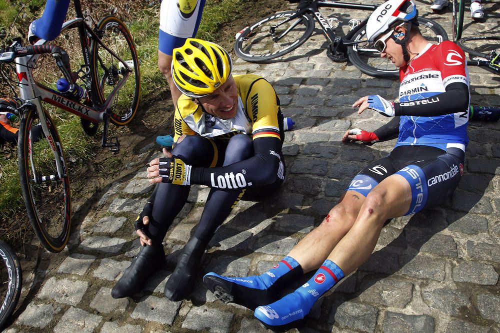 Robert Wagner and Sebastian Langeveld were taken to hospital after this crash