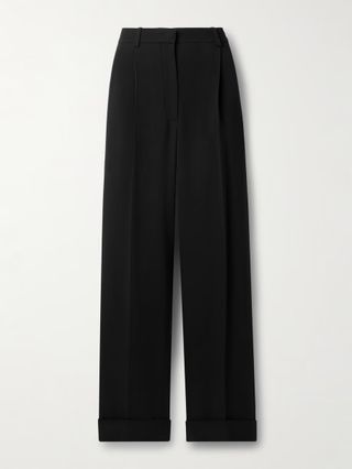 The Row, Tor Pleated Cady Wide-Leg Pants