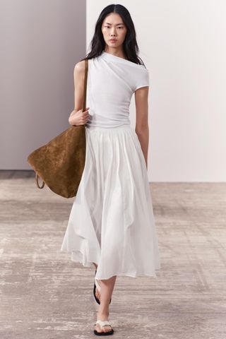 Delicate Ruched T-Shirt