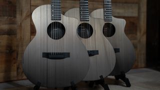 Three Klos Grand Cutaway Mini guitars