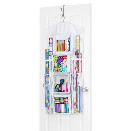 Whitmor Hanging Gift Wrap Storage Organizer - Clear Polyester - 23.25" X 46.75"