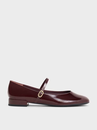 Gertrude Patent Round-Toe Mary Janes
