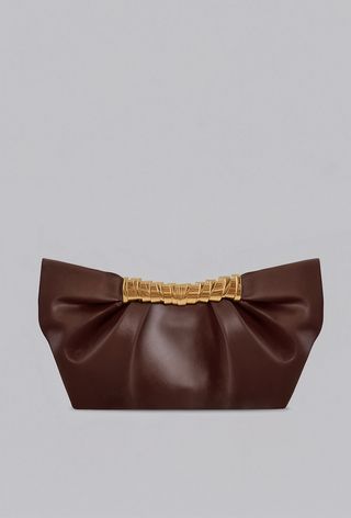 JW PEI Aurora Clutch With Gold Accent - Brown