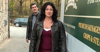 Moira Dingle recklessly heads out to get in the van and Cain Dingle goes after her but fails to stop her from setting off. Seeing the danger before him Pete Barton rushes to push Jacob Gallagher out of the way of the vehicle but ends up being knocked down himself in Emmerdale.