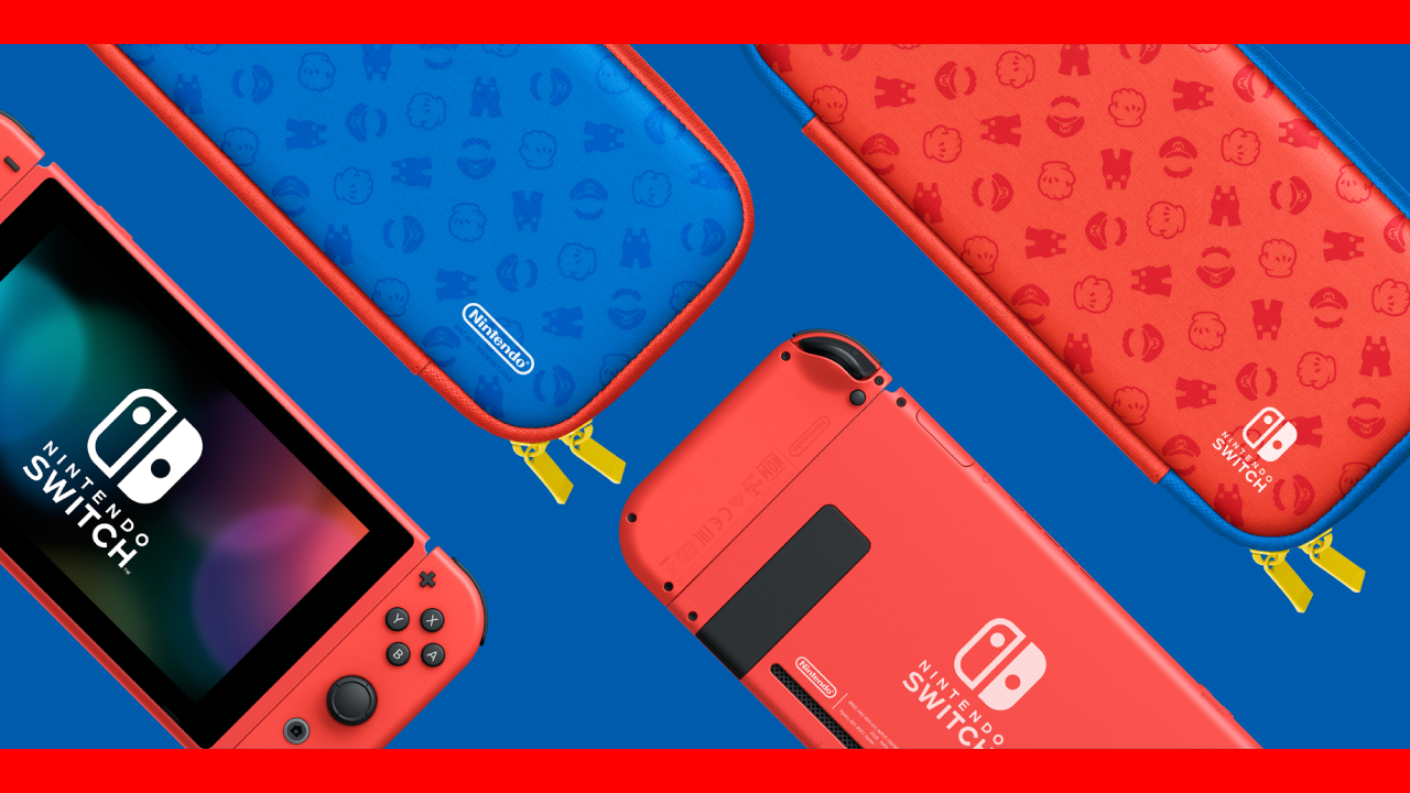 Nintendo Switch Mario Red and Blue accessories