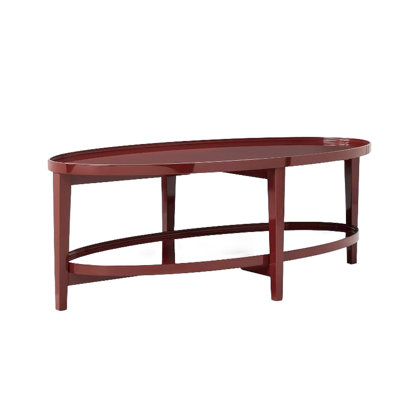 Threshold x Studio McGee, Lacquer Coffee Table With Glossy Dark Red Finish