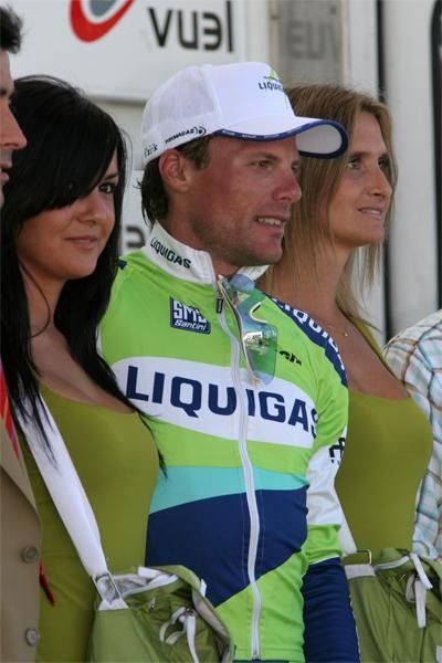 First on the stage was Danilo di Luca (Liquigas).