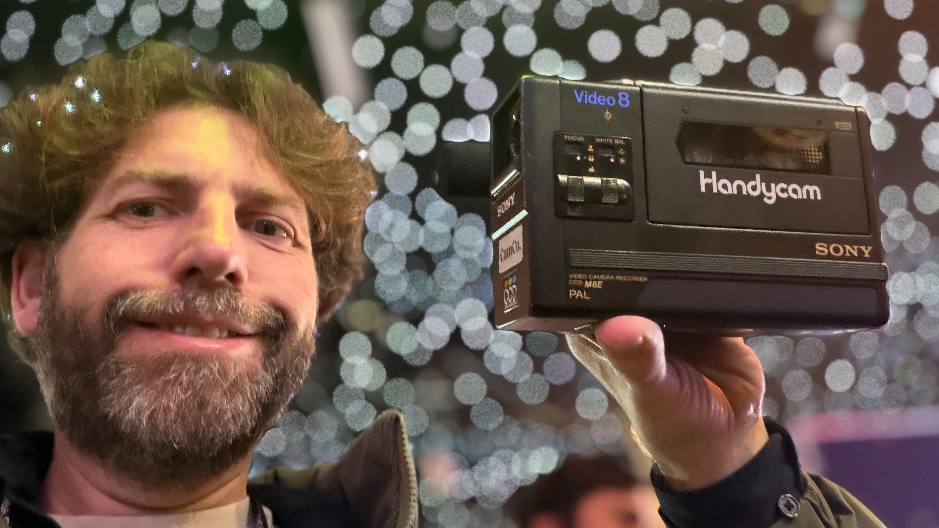 Adam Juniper with some retro Sony Camcorders