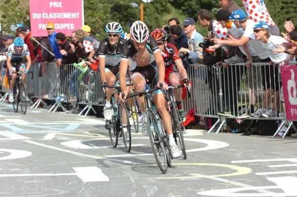 The GC contenders near the summit of Alpe d'Huez