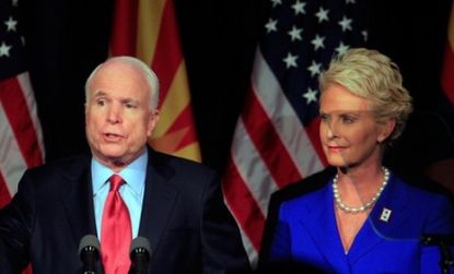 The McCain house appears to be divided over "don't ask, don't tell."