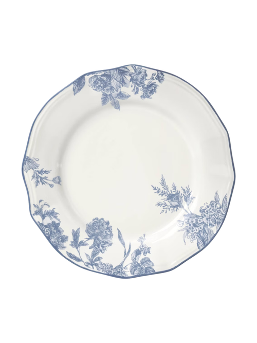 Stoneware Legacy Heirloom Salad Plate Blue Floral Toile 